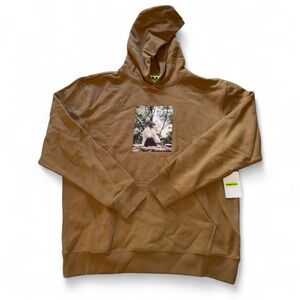Supervsn‎ Heavyweight Chocolate Brown Hoodie with Graphic Print